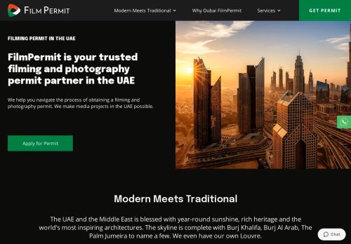لقطة شاشة لموقع Dubai film permit
بتاريخ 19/07/2021
بواسطة دليل مواقع تبادل بالمجان
