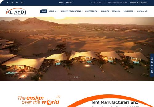 لقطة شاشة لموقع Al Aydi Tents UAE
بتاريخ 05/11/2021
بواسطة دليل مواقع تبادل بالمجان