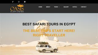 لقطة شاشة لموقع Oasis Egypt Safari
بتاريخ 21/09/2019
بواسطة دليل مواقع تبادل بالمجان