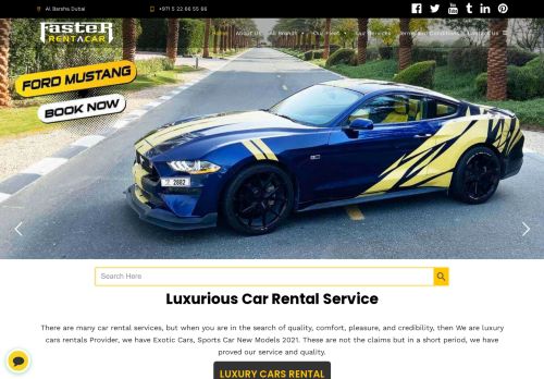 لقطة شاشة لموقع Faster Rent a Car Dubai | Cheap, Luxury, Exotic, & Sports Cars | Luxury Car Rental Service
بتاريخ 10/02/2021
بواسطة دليل مواقع تبادل بالمجان