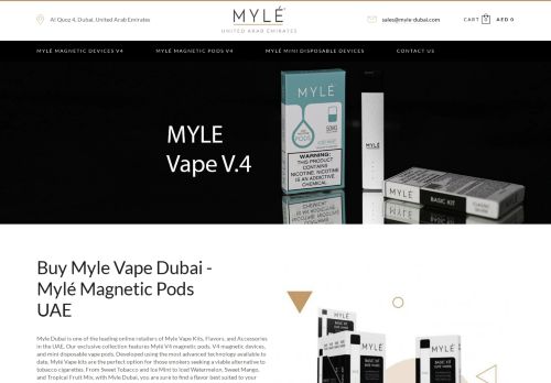 لقطة شاشة لموقع Myle Vape Dubai
بتاريخ 04/03/2021
بواسطة دليل مواقع تبادل بالمجان